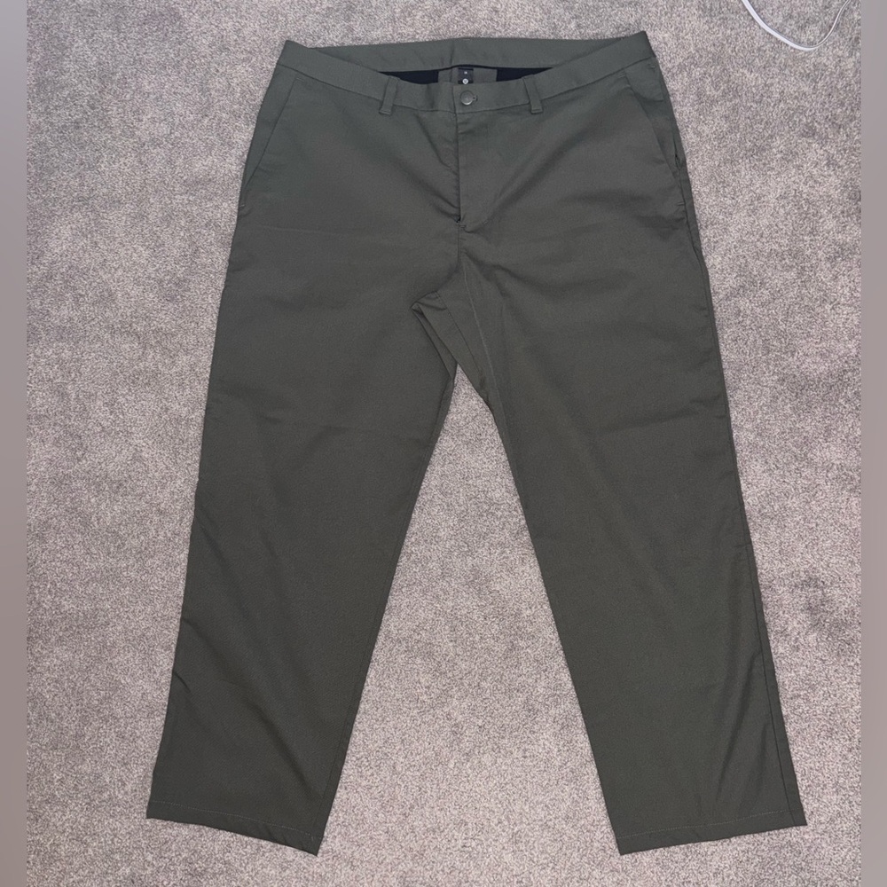 Lululemon Mens ABC Classic-Fit Trouser 38x32L - Smooth Twill - Army Green - EUC